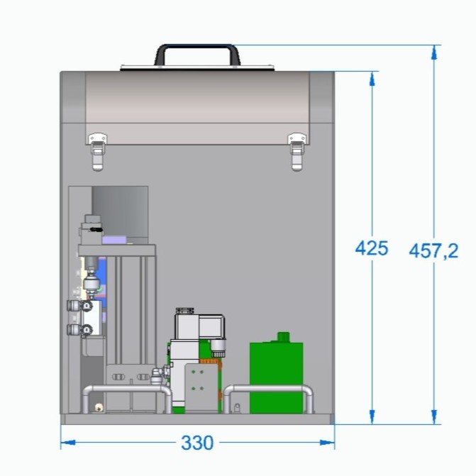 SEALS 501VF Automatic Screw Feeder For Vacuum Pick-up Front View Dimensions